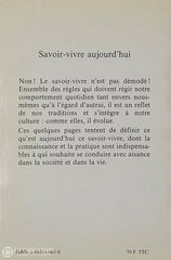 Amecourt Maurice D’. Savoir-Vivre Aujourd’hui Livre