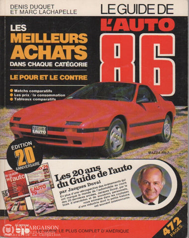 Guide De L’auto (Le). Le Guide De L’auto 1986 D’occasion - Bon Livre