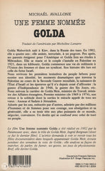 Meir Golda. Une Femme Nommée Golda Livre