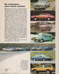 GUIDE DE L'AUTO (LE). Le Guide de l'auto 1983