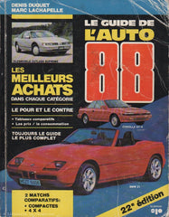 GUIDE DE L'AUTO (LE). Le Guide de l'auto 1988