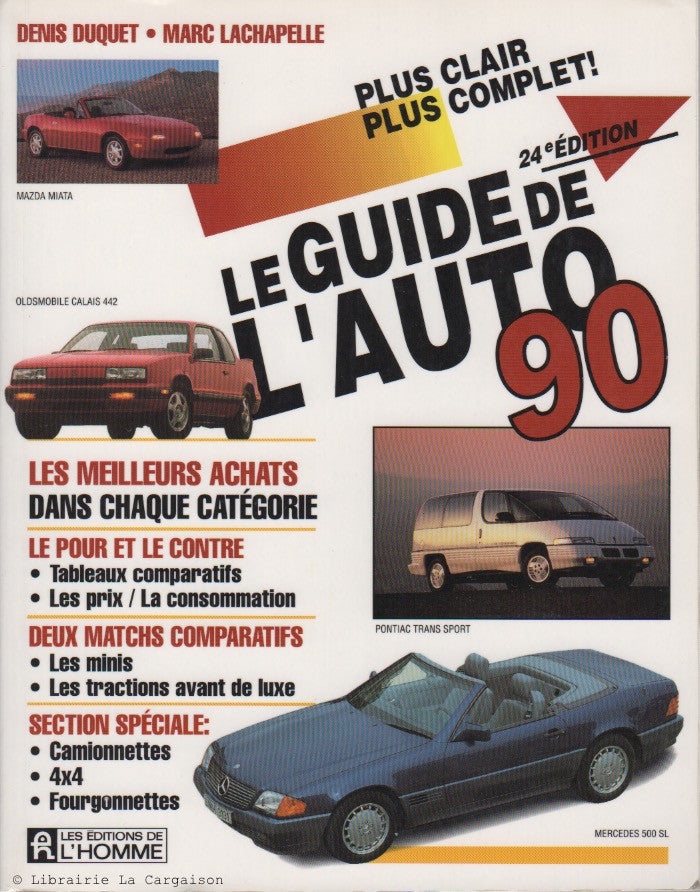 GUIDE DE L'AUTO (LE). Le Guide de l'auto 1990