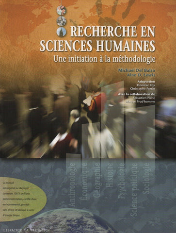 DEL BALSO-LEWIS. Recherche en sciences humaines : Une initiation à la méthodologie