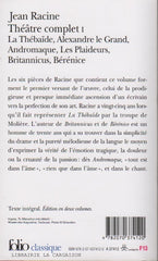 RACINE, JEAN. Théâtre complet - Tome 01