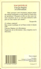 TOCQUEVILLE, ALEXIS DE. L'ancien régime et la révolution