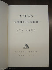 RAND, AYN. Atlas Shrugged (Première édition/Première impression)