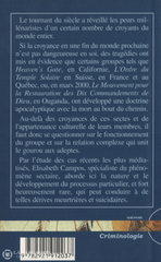 Campos Elisabeth. Sectes Et Millénarisme:  Dérives Suicidaires Meurtrières Livre