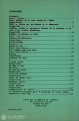 Collectif. Revue Haïtiano-Caraïbéenne:  Chemins Critiques - Volume 1 Numéro (Mars 1989) Religion Et