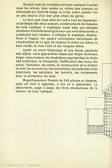 MANN-SKINULIS. Construire sa maison en bois rustique : Pièce sur pièce, Rondins, Bois cordé.