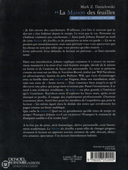 Danielewski Mark Z. Maison Des Feuilles (La) Livre