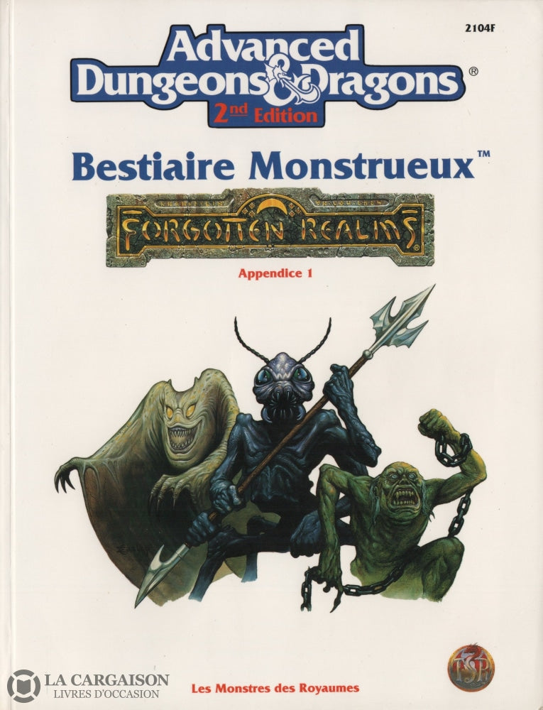 Dungeons & Dragons (Advanced Dungeons Dragons). Bestiaire Monstrueux:  Forgotten Realms - Appendice