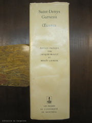 SAINT-DENYS GARNEAU, HECTOR DE. Oeuvres - Édition critique par Jacques Brault et Benoît Lacroix