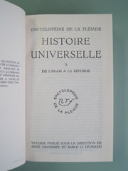 GROUSSET-LEONARD. Histoire universelle. Tomes 1, 2 & 3 (Encyclopédie de la Pléiade n° 2, 4 & 6)