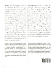 MEYNARD, ISABELLE. Internet. Répertoire bilingue de combinaisons lexicales spécialisées. Français-Anglais. Bilingual Inventory of Lexical Combinaisons. English-French.