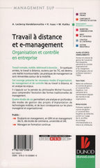 Leclercq-Vandelannoitte. Travail À Distance Et E-Management:  Organisation Contrôle En Entreprise