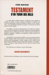 Martineau Pierre. Testament Dun Tueur Des Hells Livre