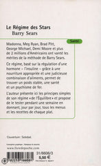 Sears Barry. Régime Des Stars (Le) Livre